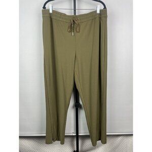 Joie Green Pants Pull On Drawstring Waist with Pockets Women's Size XL